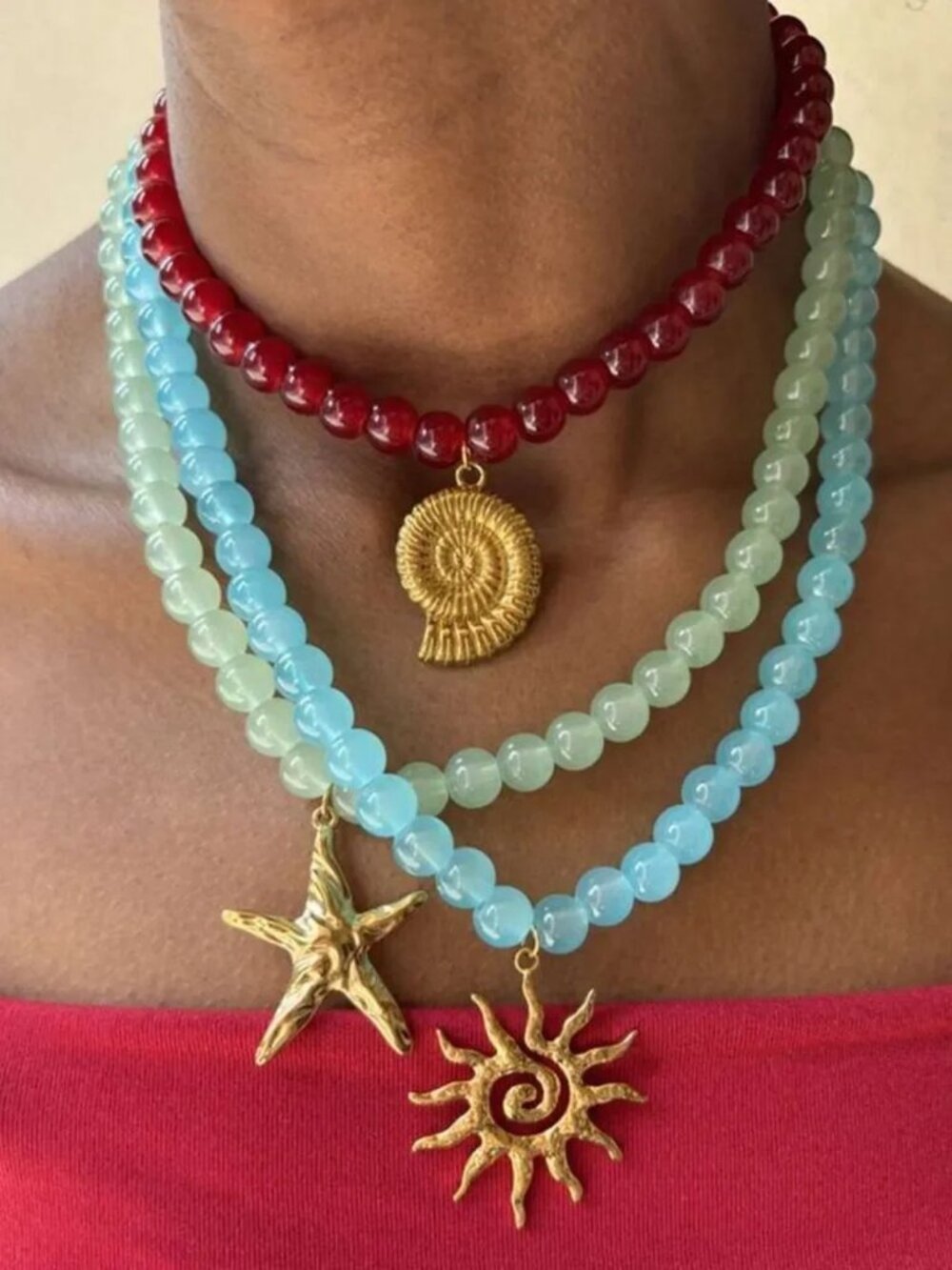 Shell necklace Q1197 - Picture 2 of 4